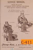 Chicago rivet No. 450 & 560, Rivet Setting Machine, Service Manual